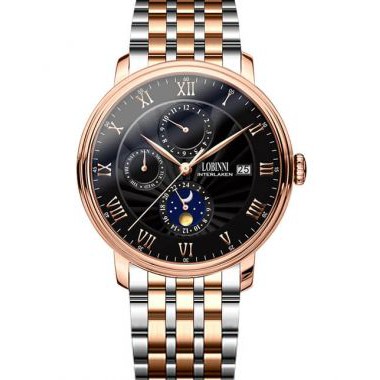 Đồng hồ nam chính hãng LOBINNI L1023-7 Kính sapphire,chống xước,Chống nước BH 24 tháng,Máy cơ(Automatic,dây da xịn