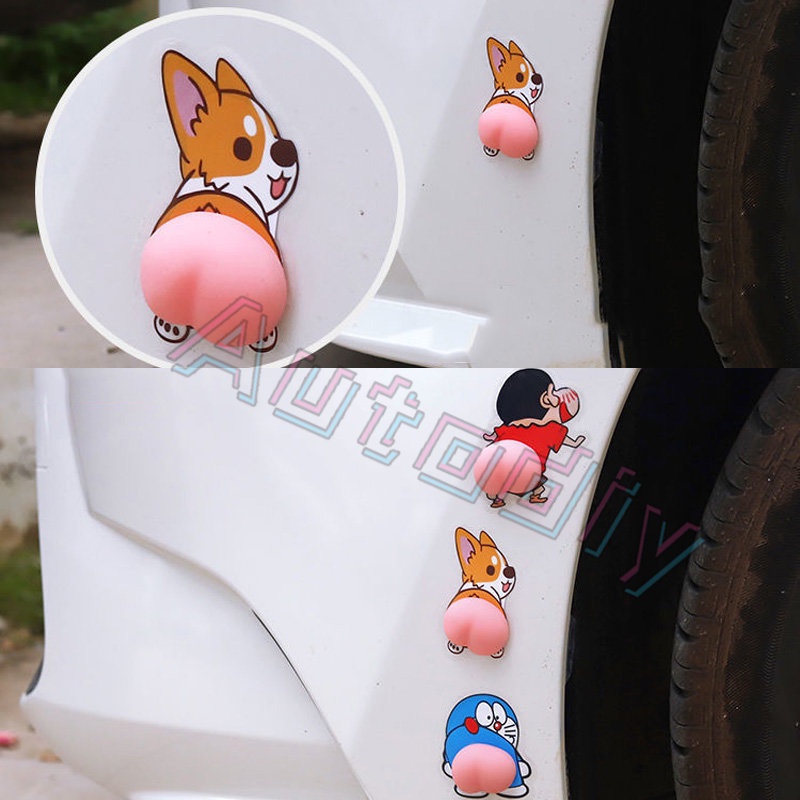 Dải Cao Su Dán Bảo Vệ Cửa Xe Hơi Chống Va Chạm / Trầy Xước Hoạ Tiết Hoạt Hình Shiba Inu Doraemon