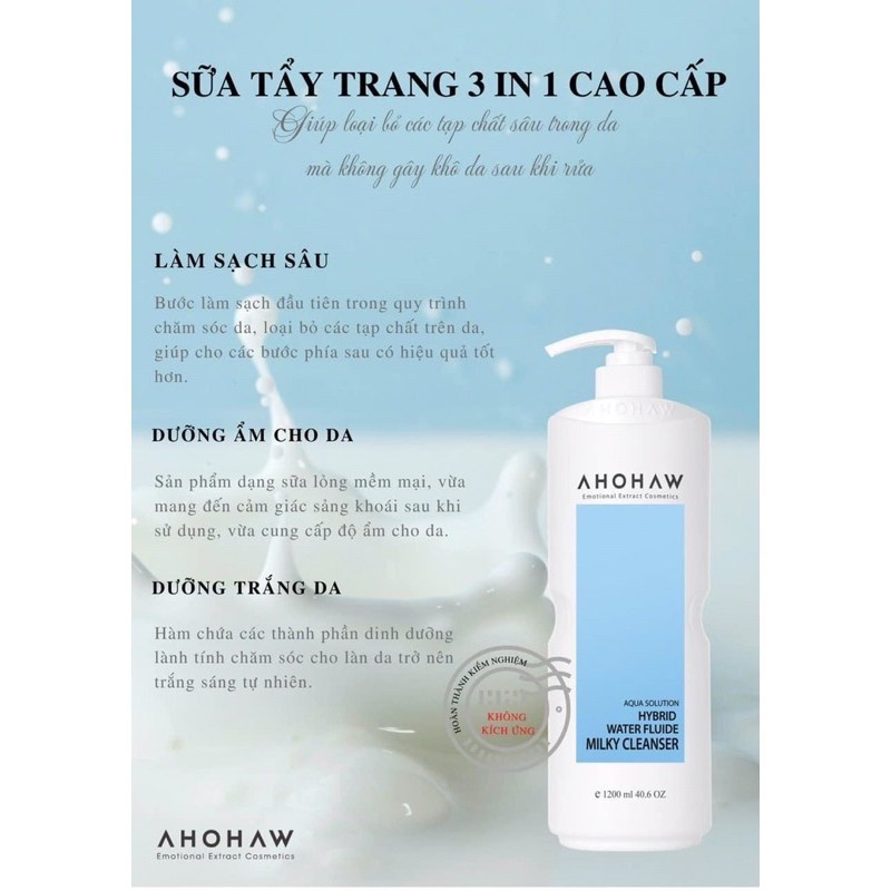 Sữa tẩy trang Ahohaw Aqua Sulution WaterMilk 120ml - Tẩy trang