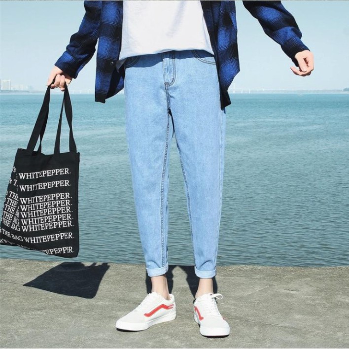 Quần Jean Baggy Nam Basic Xanh Sáng Siêu Hot - SP39 | BigBuy360 - bigbuy360.vn