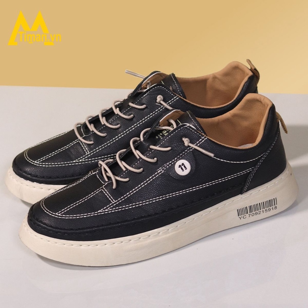 Giày thể thao nam giày sneaker nam da mềm màu jean chính hãng TIMAN CT03 phong cách thời trang êm chân bảo hành 1 năm