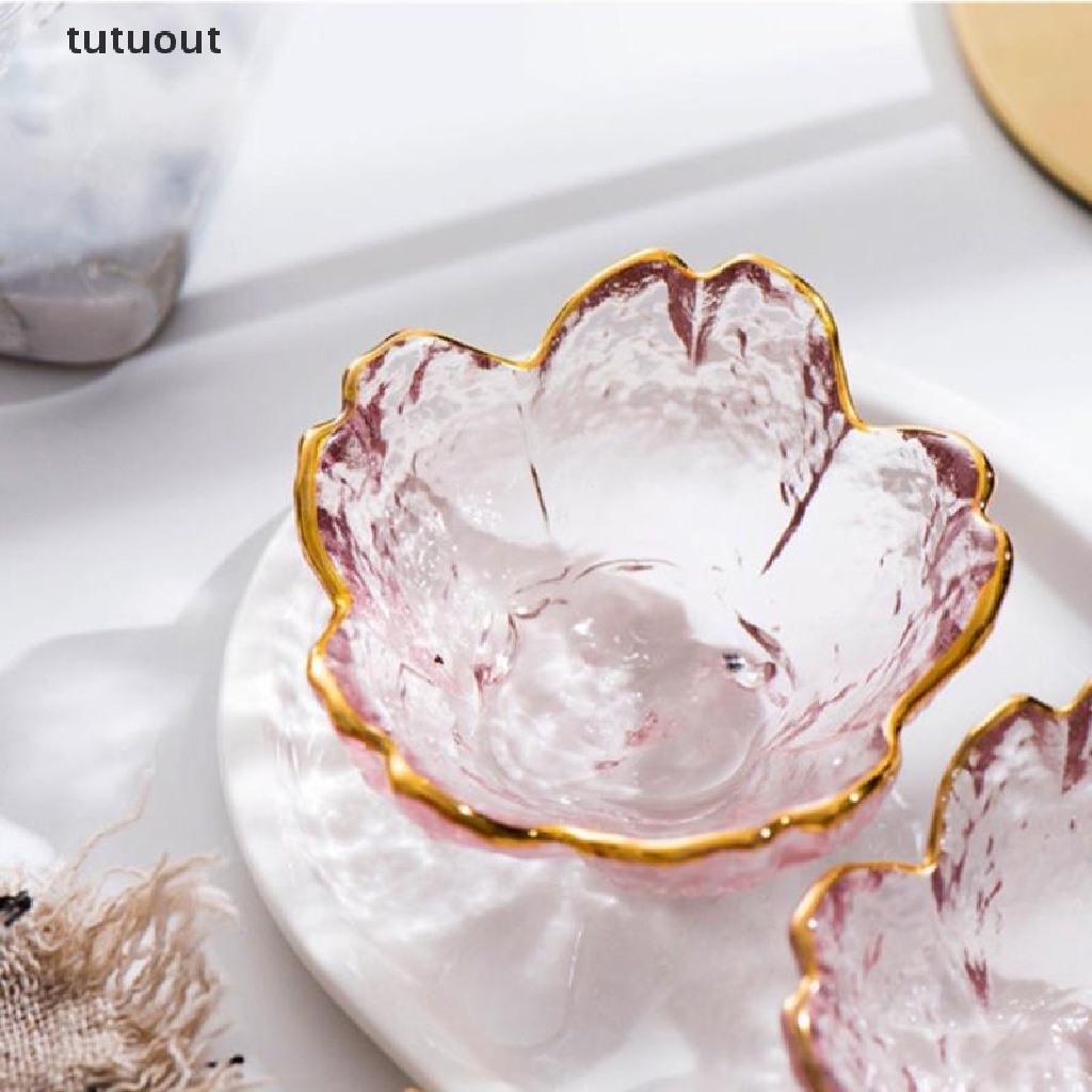 Đĩa Thủy Tinh Đựng Nước Chấm Hình Hoa Anh Đào Phong Cách Bắc Âu