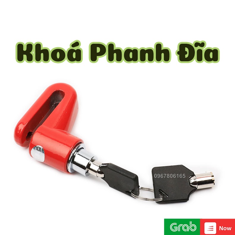 Khoá Phanh Đĩa Xe Máy, Xe Đạp – Khoá Chống Trộm Nhiều Màu