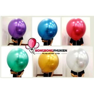 50 Qủa Bong Bóng Siêu Nhũ 24ii Tức 60cm. Màu siêu nhũ và màu pastel