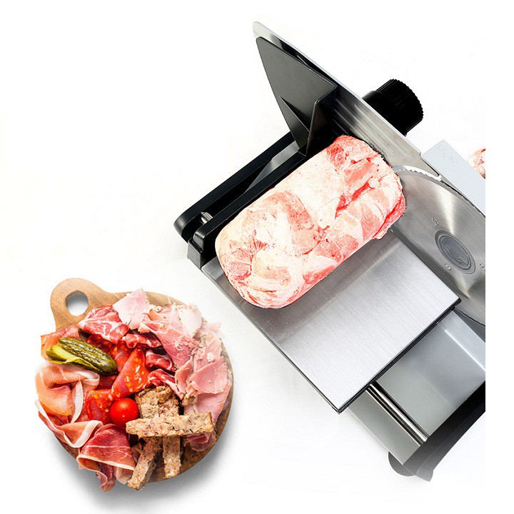 Máy cắt thịt gà bò cá đông lạnh- máy cắt đồ đông lạnh công nghiệp