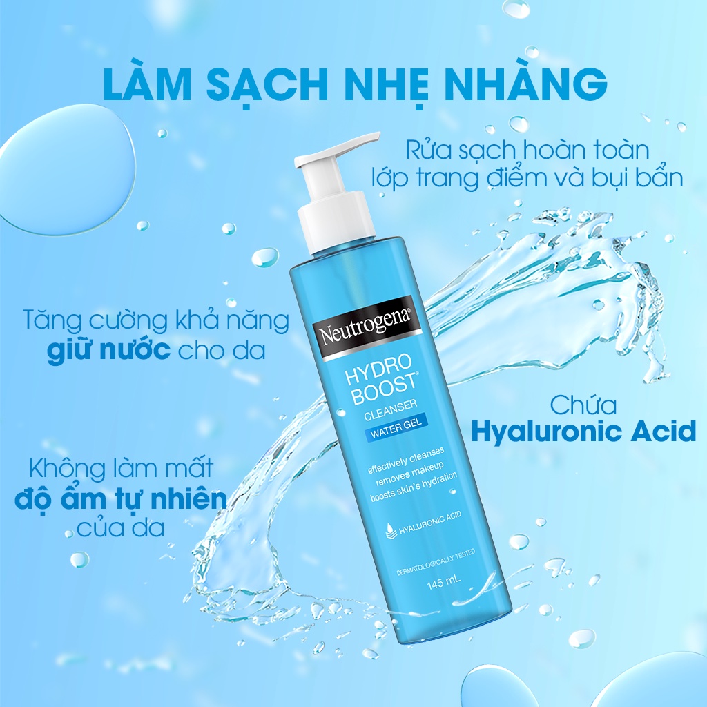 Gel rửa mặt Neutrogena Hydro Boost Cleanser Water Gel 145ml