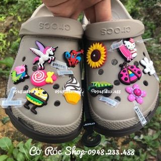 Dép sục bít đầu khaki (nâu nhạt) giá ko bao gồm jibbitz, hàng có sẵn :SDS-K