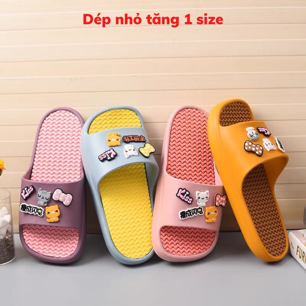 Dép quai ngang Unisex EVA đúc, đính kèm Stick cực Cute 2022