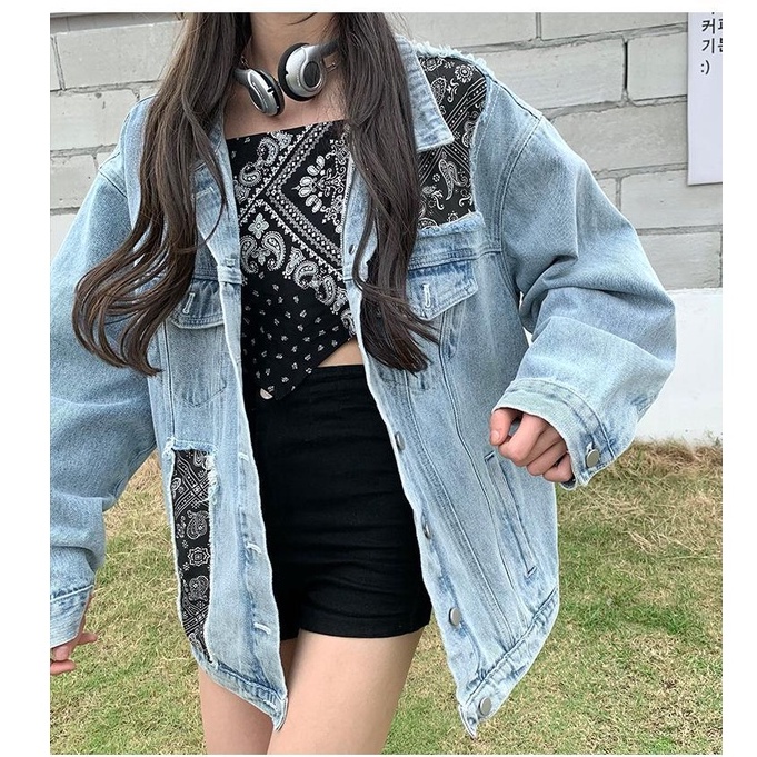 Quần Short Denim Lưng Cao Phong Cách retro Hợp Thời Trang