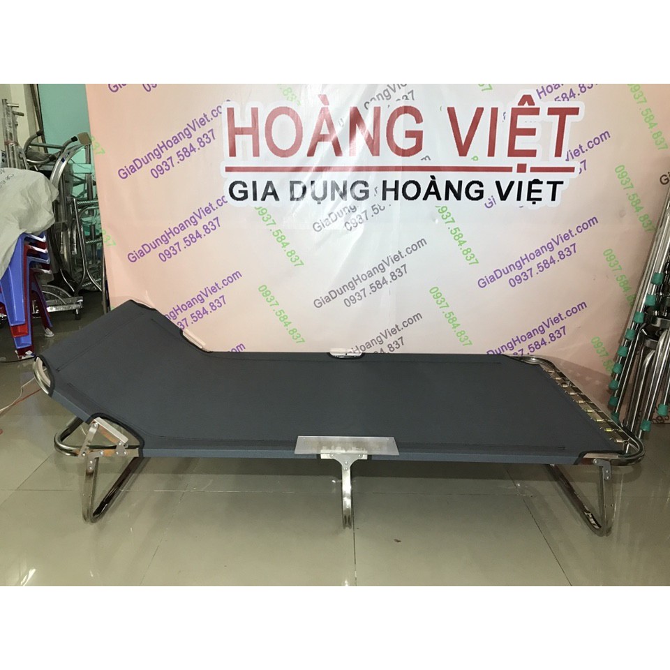 Giường Xếp Inox 201 Vải Lưới Textilen Siêu Bền Giao Hỏa Tốc