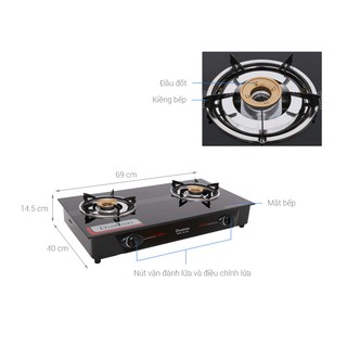 Bếp gas đôi mặt kính Duxton DG-426