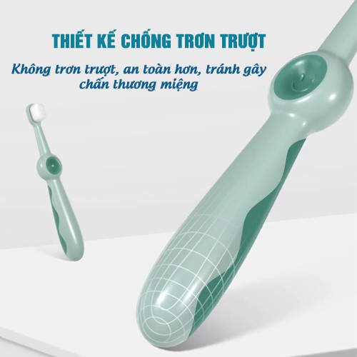 Bàn chải đánh răng trẻ em cao cấp cho bé 1-2-3-4-5-6-7-8-9-10-11-12 tuổi lông mềm, chống trơn trượt cho bé