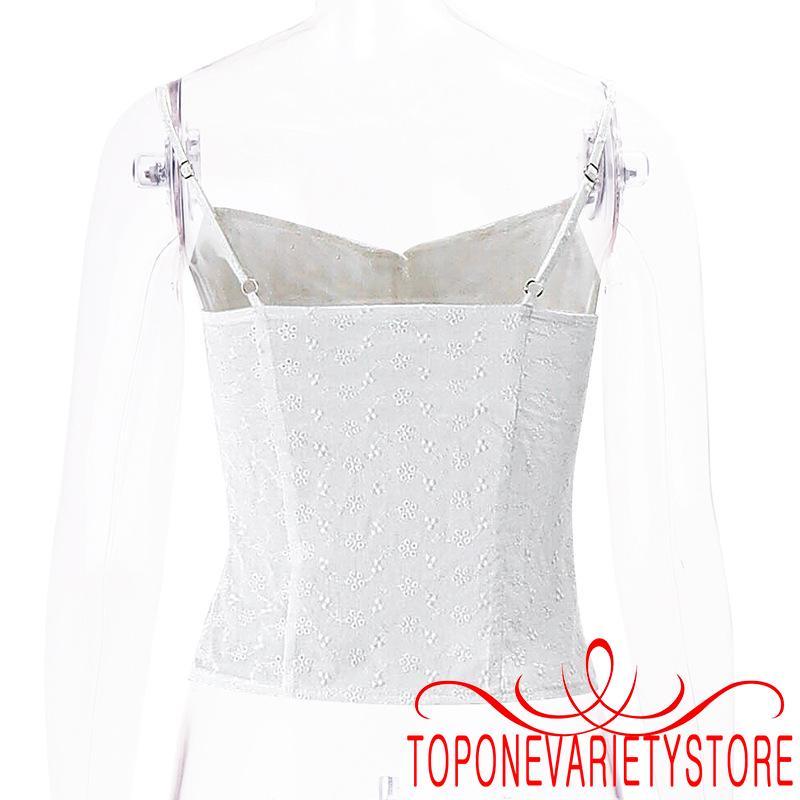 Topone Áo Hai Dây Phối Nút Thời Trang Cho Nữ