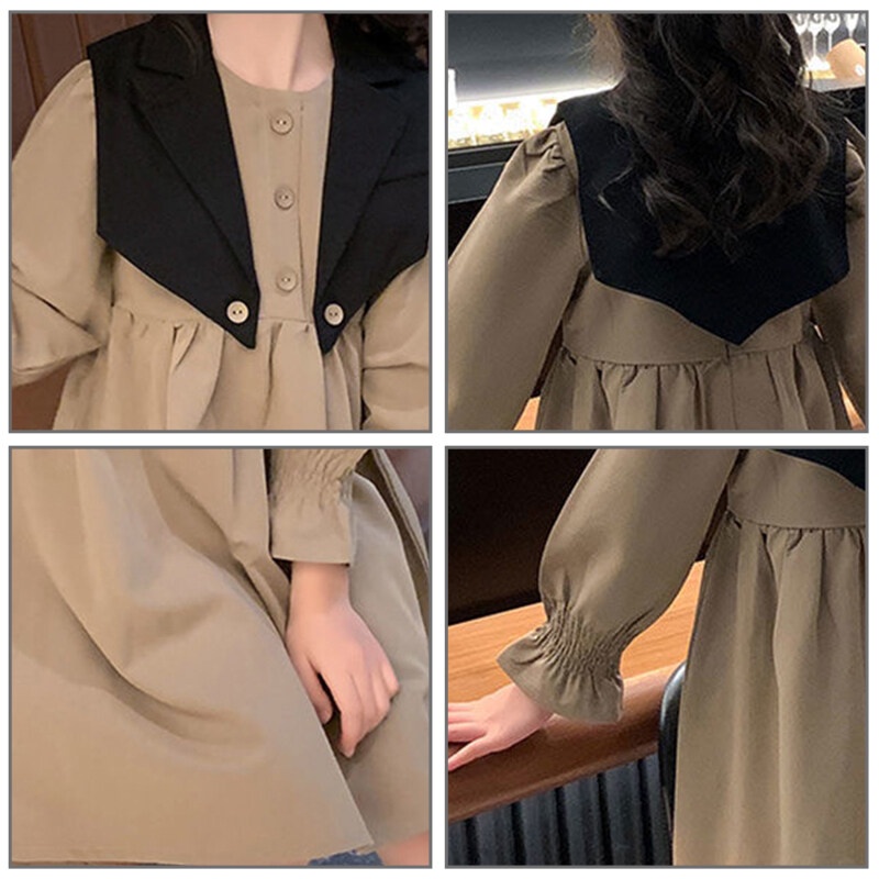 Đầm công chúa IQ ANGEL phong cách phương Tây thời trang xuân thu dành cho bé gái