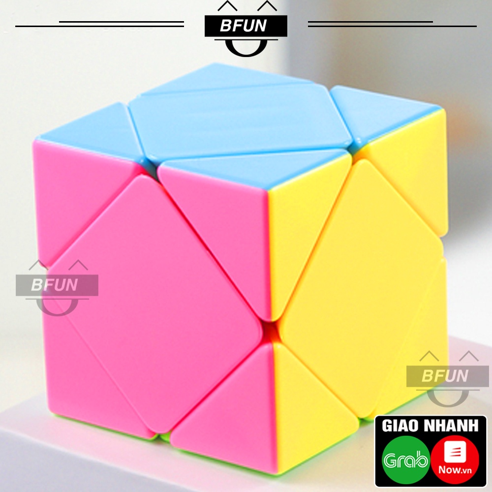 Rubik Biến Thể SKEWB (MẶT HỒNG) Không Viền - Khối Rubik Xoay Trơn Mượt Đồ Chơi Cho Bé Phát Triển Thông Minh Trí Tuệ BFUN