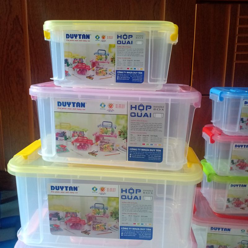 Combo 3  hộp quai Handle Box 1500ml,3700ml,7200ml