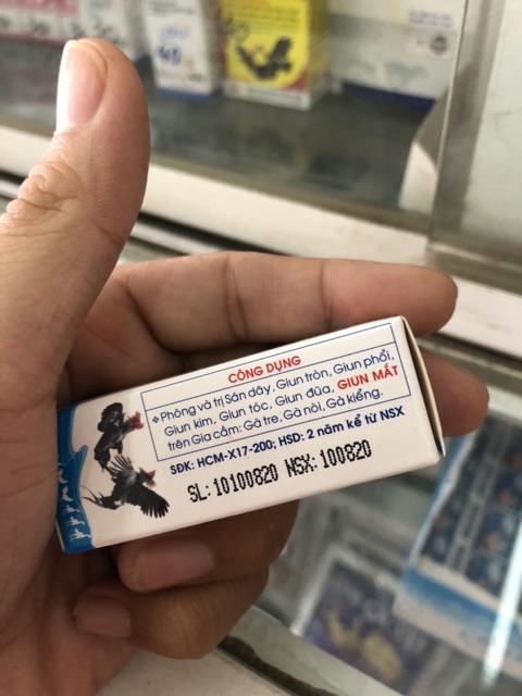 DUNG DỊCH NHỎ TRỊ GIUN SÁN, GIUN MẮT CHO GÀ, CHIM