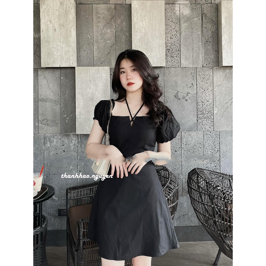 (Có Video/Sẵn) Nabi Dress_Đầm Nữ Váy Nữ Váy Trắng Đầm Trắng Đầm Trễ Vai Thắt Yếm Cột Nơ (Ảnh thật ở cuối) | BigBuy360 - bigbuy360.vn