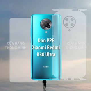 Tấm dán Xiaomi Redmi K30 Ultra dán PPF mặt trước, dán mặt sau, dán màn hình, dán mặt lưng Full viền chuẩn