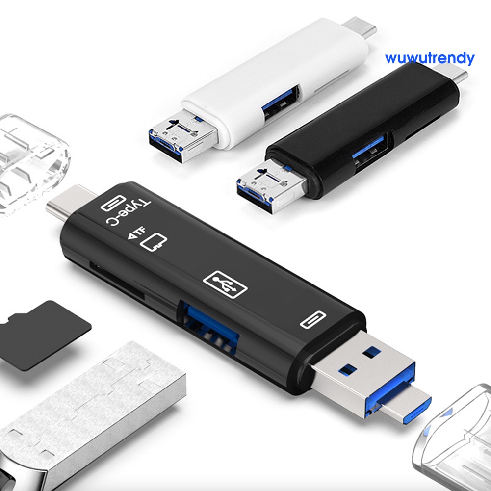 Đầu Đọc Thẻ Nhớ 5 Trong 1 Usb 3.0 Type-C Micro Otg Tf | BigBuy360 - bigbuy360.vn