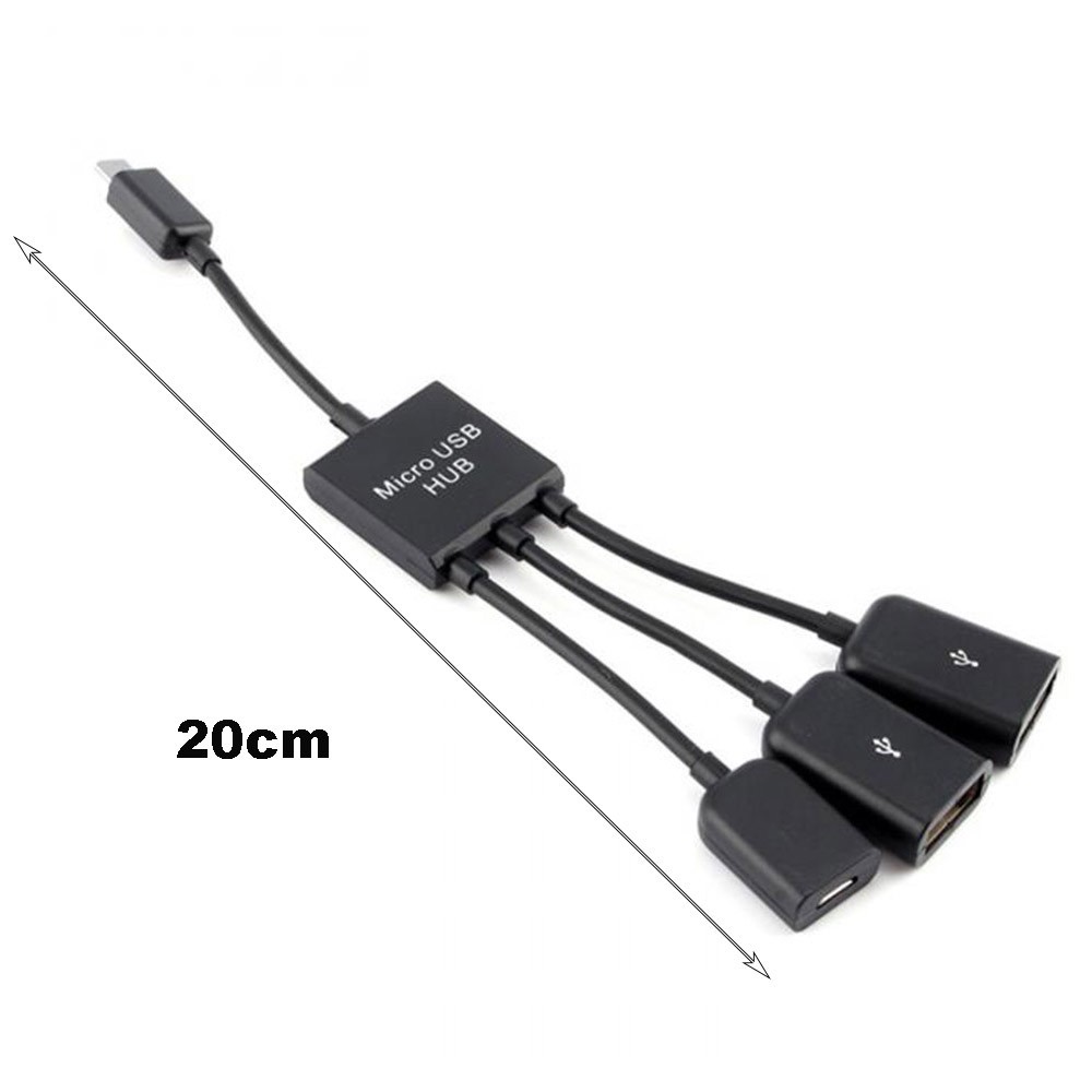 Cáp OTG 3 trong 1 đa năng cho điện thoại và máy tính bảng