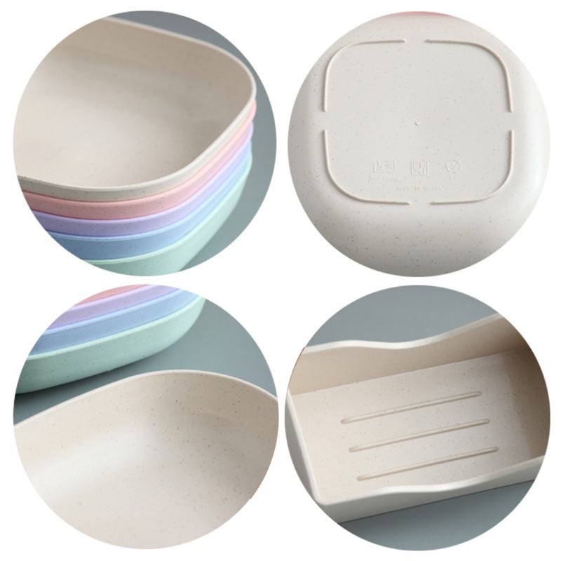 Bộ 7 Tô Vuông Bằng Rơm Lúa Mì Có Thể Tái Sử Dụng Kèm Giá Đỡ