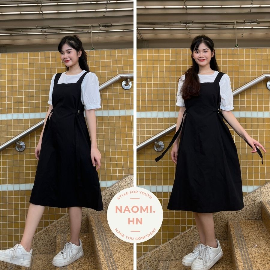 Set yếm nữ thắt eo chất dày dặn mềm mại thấm hút mồ hôi tốt. Sơ mi cộc kèm yếm nữ có đai chỉnh eo trẻ trung khoẻ khoắn.