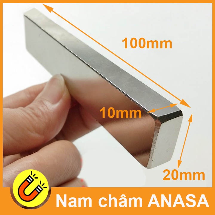 Nam châm 100x20x10mm loại từ tính siêu mạnh N35