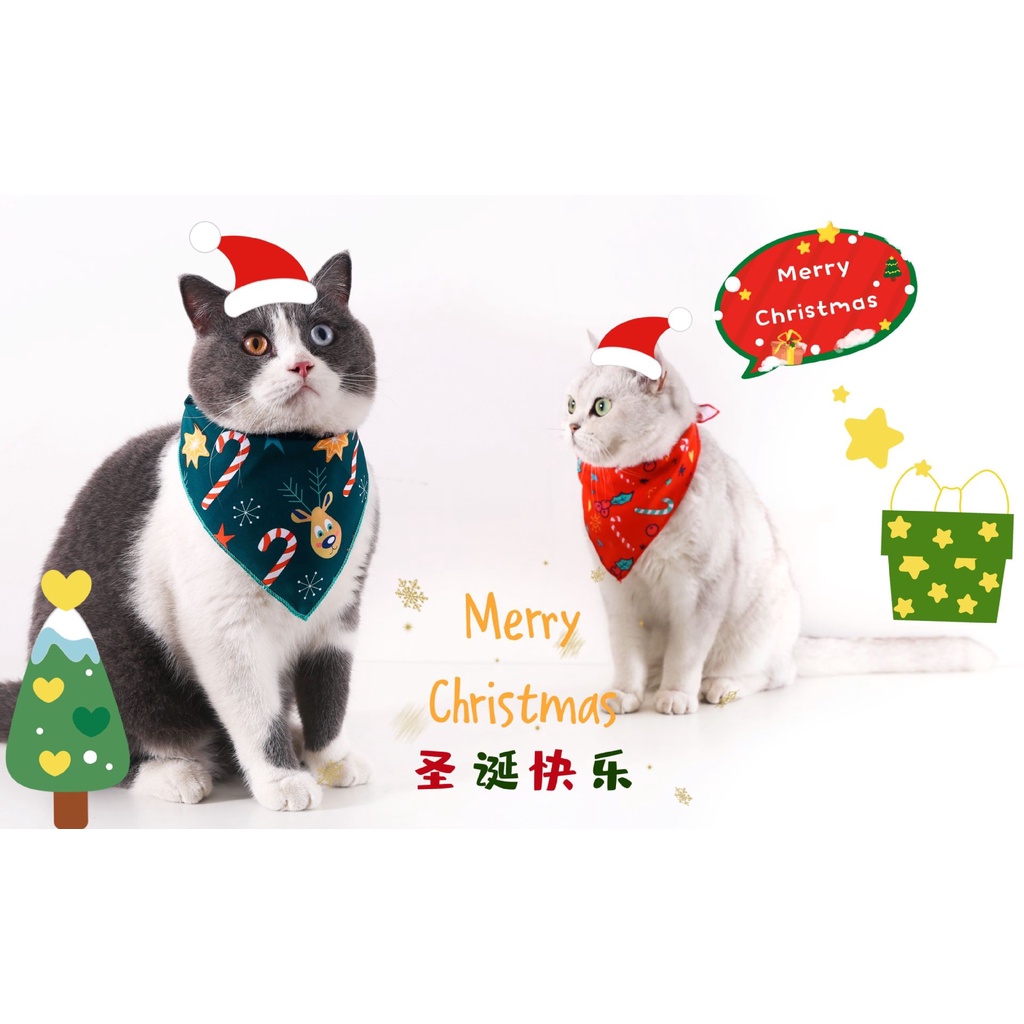 Khăn choàng cổ hình tam giác in họa tiết dễ thương cho thú cưng