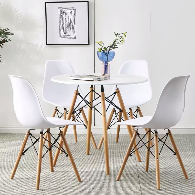 BÀN EAMES TRÒN Đường Kính 60cm chân Gỗ Bàn Làm Việc,Bàn Ăn,Cafe-Hàng Nhập Khẩu | BigBuy360 - bigbuy360.vn