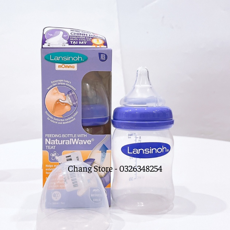 Bình Sữa PP Lansinoh Momma Chính Hãng 160ml - 240ml