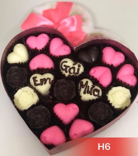 Socola Valentine Handmade loại nhỏ (nhận viết chữ theo yêu cầu)
