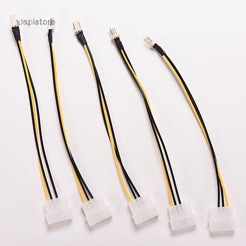 5 Dây Cáp Kết Nối Từ 4-Pin Molex / Ide Sang 3-Pin Cpu , Dài 20Cm