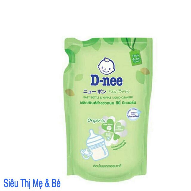 Combo 3 Túi nước rửa bình sữa Dnee Organic Thái Lan 600ml