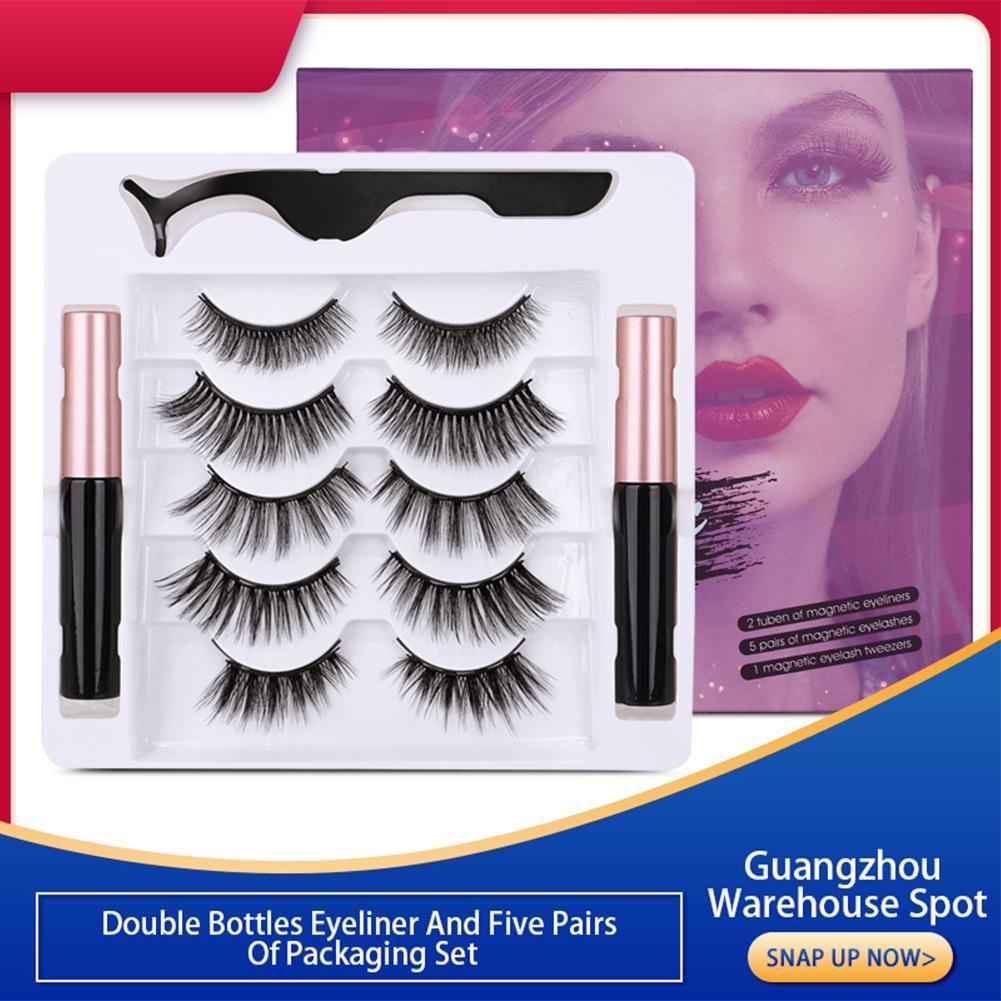 Glamnetic Magnetic Eyelashes&amp;Eyeliner Kit Reusable Natural 3D LooK Lashes U8U2