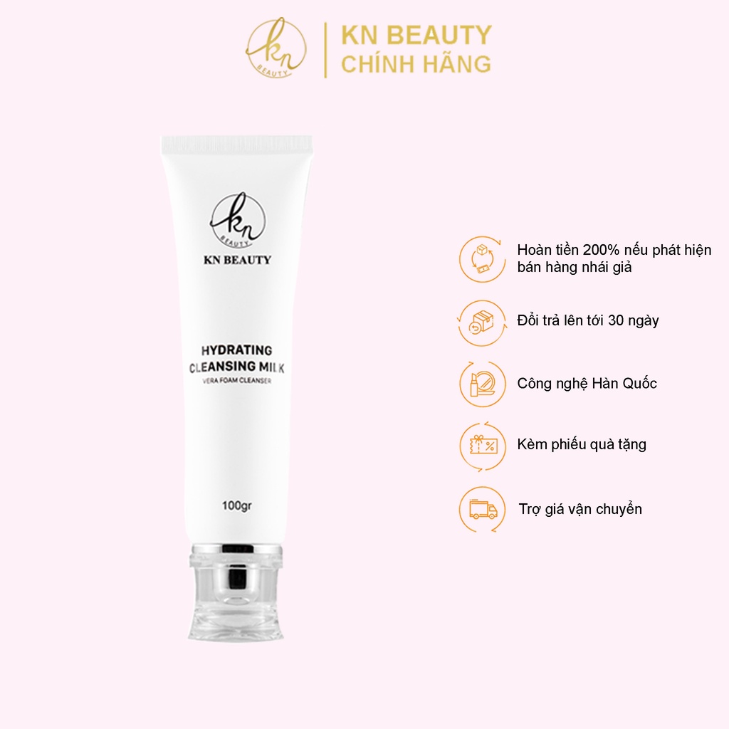 Sữa Rửa Mặt Trắng Da Ngừa Mụn KN Beauty - Hydrating Cleansing Milk 120 ml