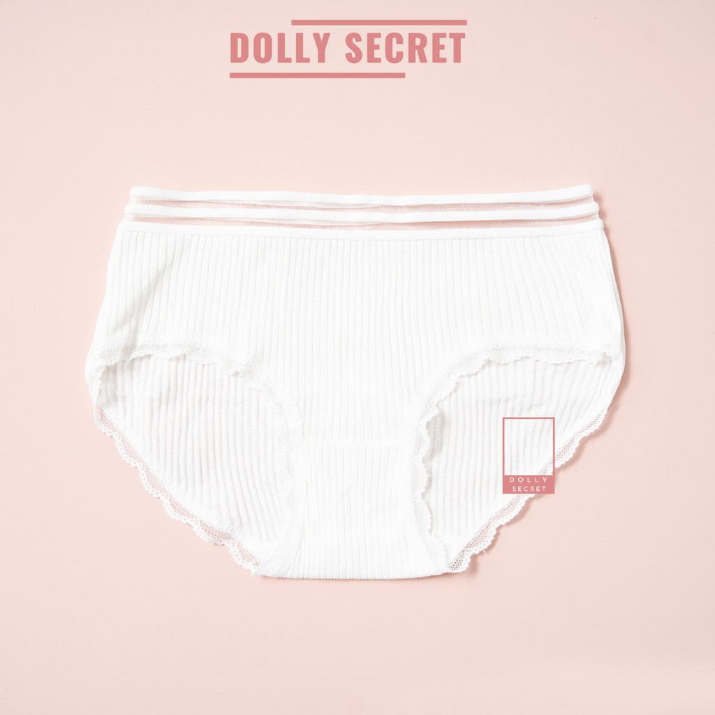 Quần lót cotton len tăm sợi tre cạp ren sọc kháng khuẩn thun lạnh dễ thương cho nữ LILY DOLLY SECRET QL029 | BigBuy360 - bigbuy360.vn