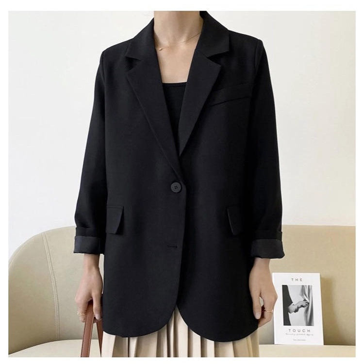 Áo khoác blazer dáng rộng phong cách Hàn Quốc thanh lịch thời trang cho nữ