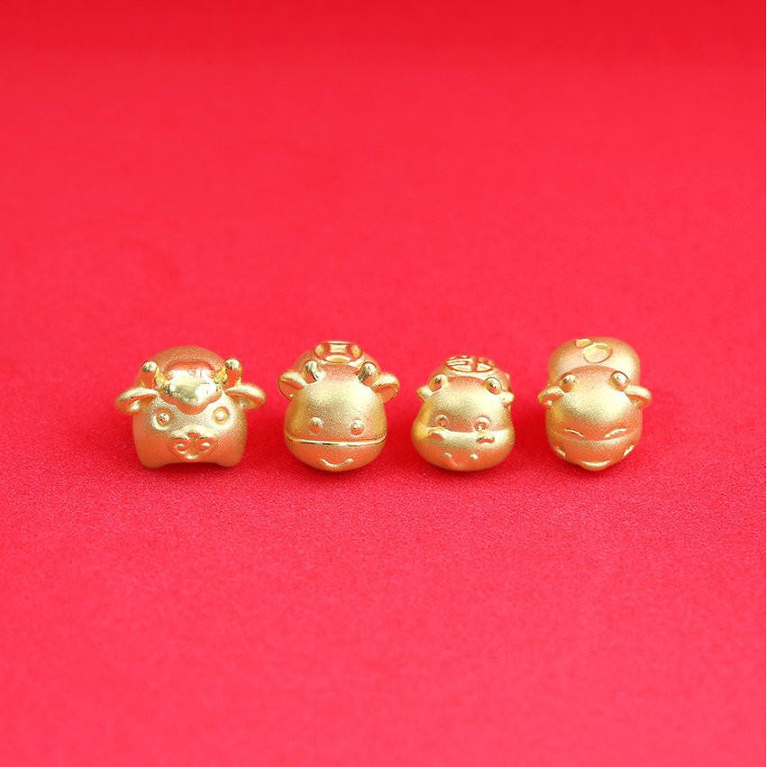 [Mã FARSBR241 giảm 15k đơn 0đ] Các mẫu charm vàng 24k Kim Sửu năm 2021 - Miễn phí tết vòng tay - ANCARAT