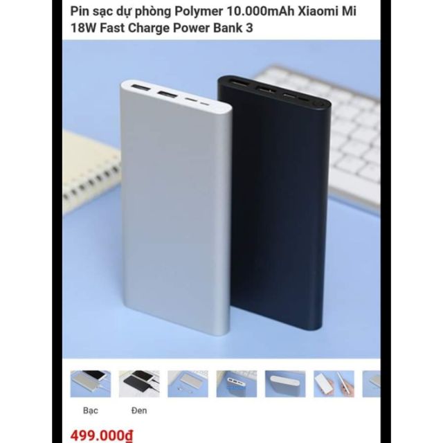 dự phòng Polymer 10.000mAh Xiaomi Mi 18W