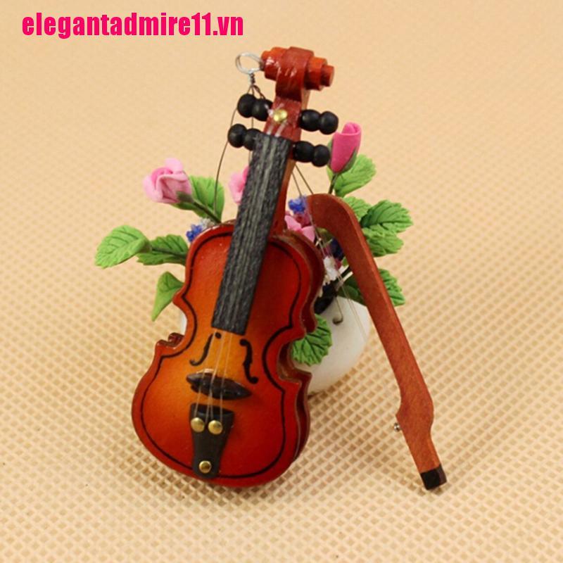 Đàn Violin Mini Bằng Gỗ Cho Nhà Búp Bê