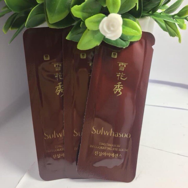 Gói sample tinh chất dưỡng mắt chống lão hóa thông đỏ Sulwhasoo Invigorating Eye Serum 1ml