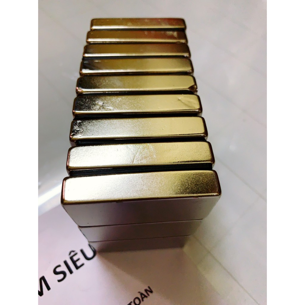 Nam châm trắng 50x25x10 mm lực từ siêu mạnh , nam châm siêu cường