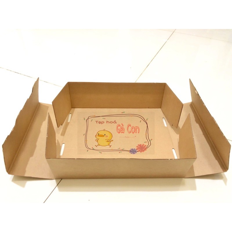 Hộp giấy carton nắp gài đóng gói hàng size 21x18x7cm