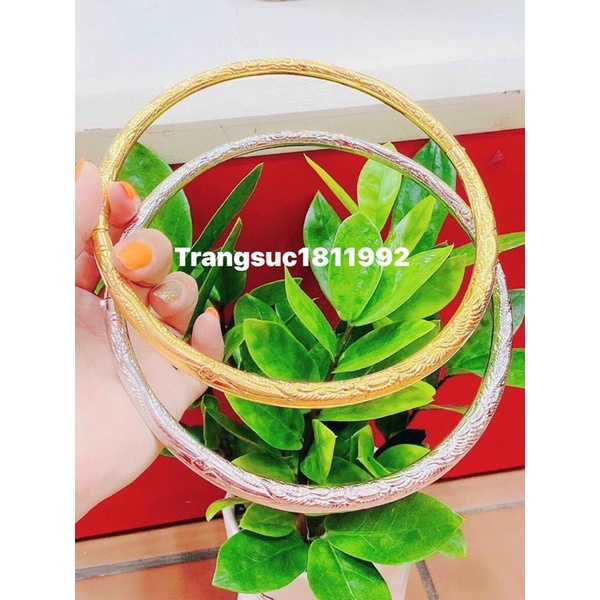 kiềng cưới mạ vàng màu 24 kèm hộp nhung cao cấp