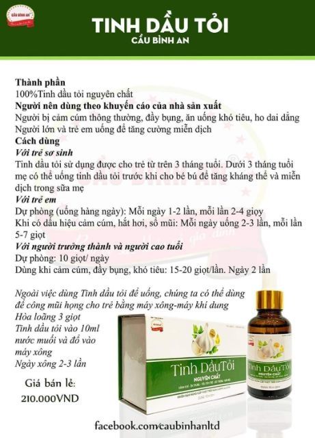 TINH DẦU TỎI CẦU BÌNH AN LỌ 30ML - DŨNG SĨ BẢO VỆ SỨC KHỎE GIA ĐÌNH