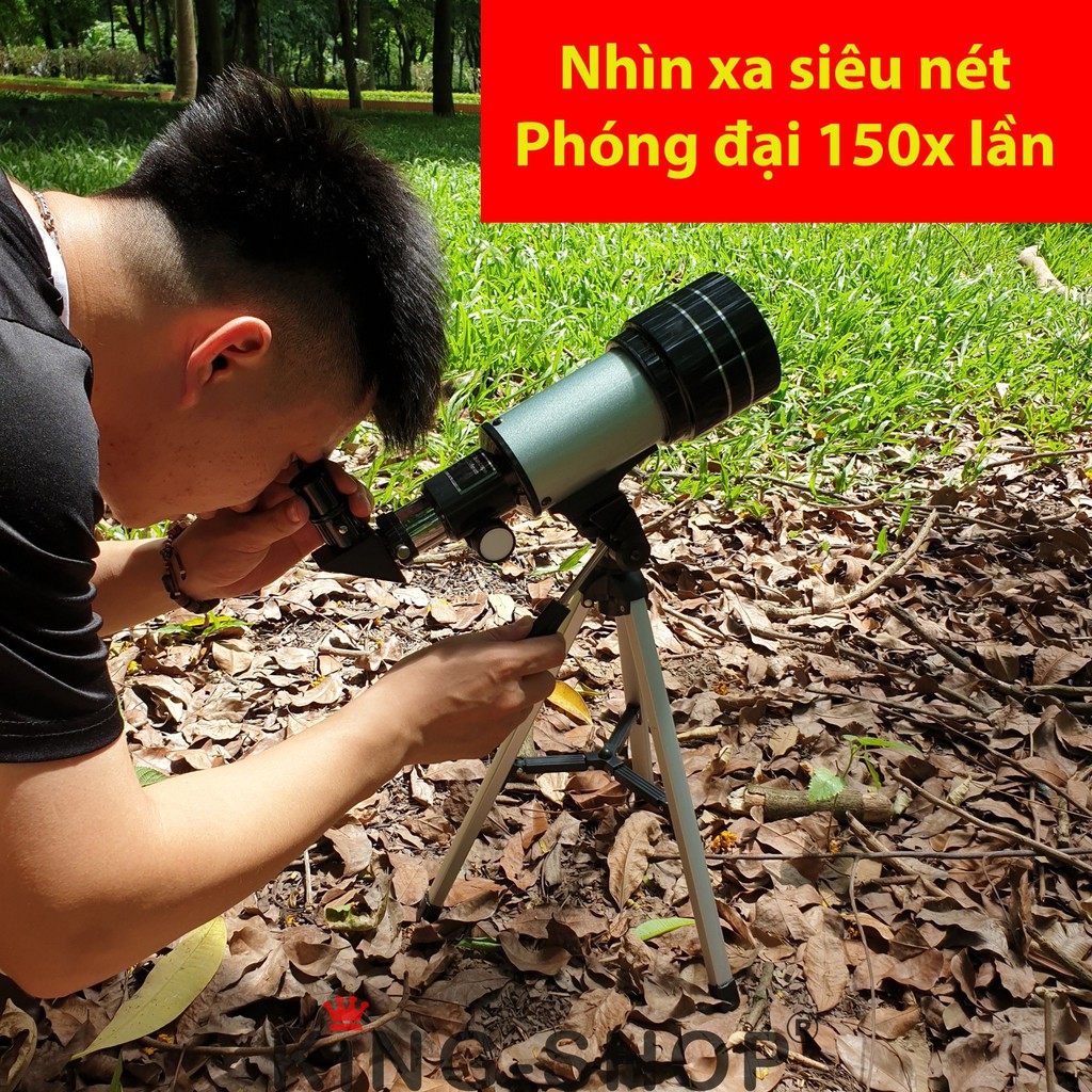 Kính thiên văn Focus F30070m cao cấp, giá rẻ - Kính khúc xạ ngắm trăng sao cực nét, du lịch, quan sát độ phóng đại 150x