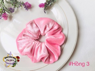 scrunchie 🌺dây cột tóc vải nhung mịn lắm ạh