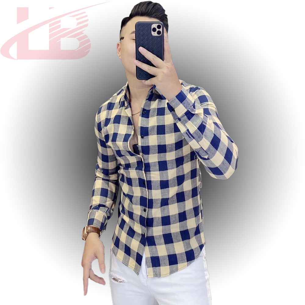 Áo sơ mi lụa dài tay nam LB022, vải dày, mát , đường may sắc sảo, áo sơ mi cao cấp LB1990 store