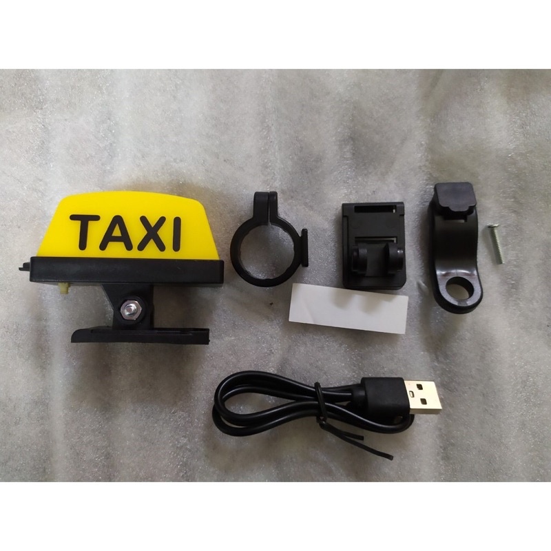 Đèn Taxi Gắn Xe Máy Kèm Dây Sạc Pin Full Phụ Kiện